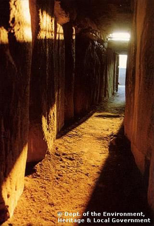 shaft of light falling through stone opening