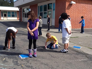 children in schoolyard